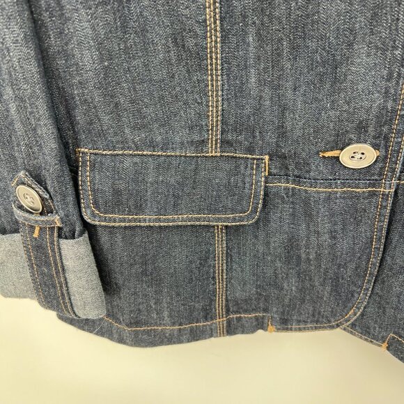 Loft Blue Jean Jacket Size 6 - Picture 4 of 10